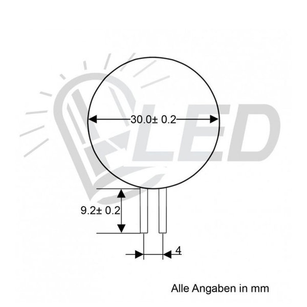 LED Plättchen G4 Ø 30,5mm 2,2W 245lm 2900K Warmweiß 10-30V DC/ 10-18V AC Dimmbar