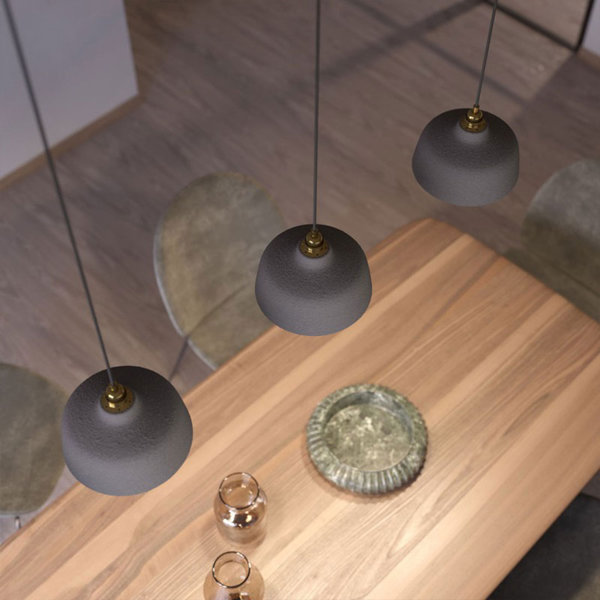 Tassenförmiger Materia-Lampenschirm aus Keramik, Zement Effekt