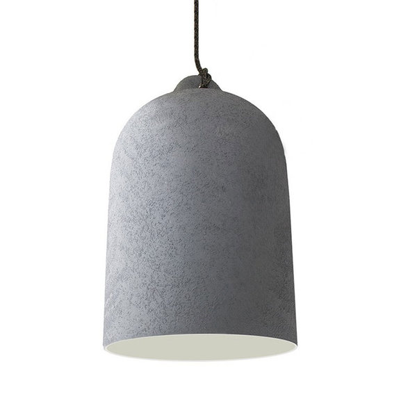 Glockenförmiger Lampenschirm XL aus Keramik, Zement Effekt