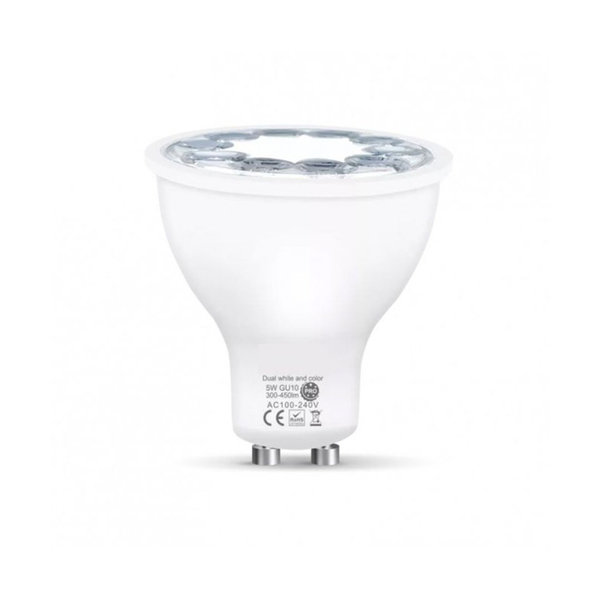 GU10 LED Leuchtmittel Spot ZigBee 3.0  RGB+CCT 2200-6500K 5W 300-370lm 100-240V