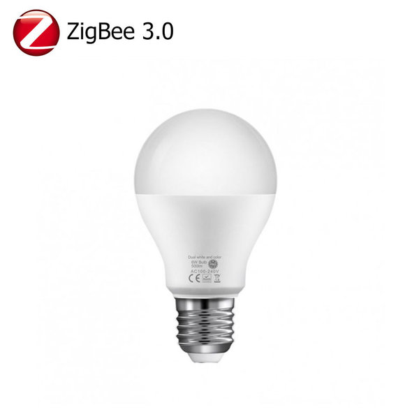 LED Lampe ZigBee 3.0  RGB+CCT 2200-6500K E27 6W 500-550lm 100-240V