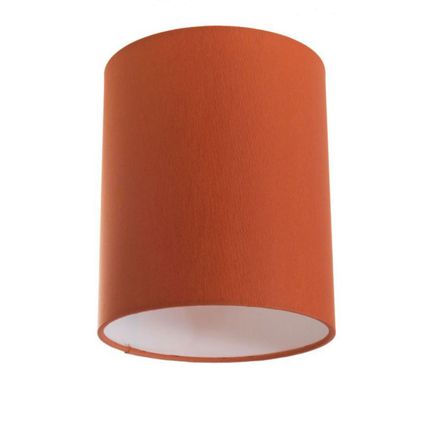 zylindrischer Lampenschirm Cilindro E27 aus Stoff, Orange Cinette