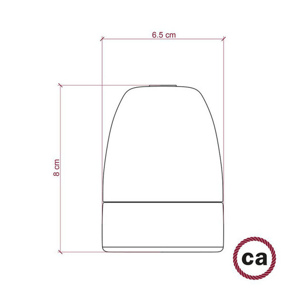 creative cables E40-Lampenfassungs-Kit aus Porzellan in Schwarz