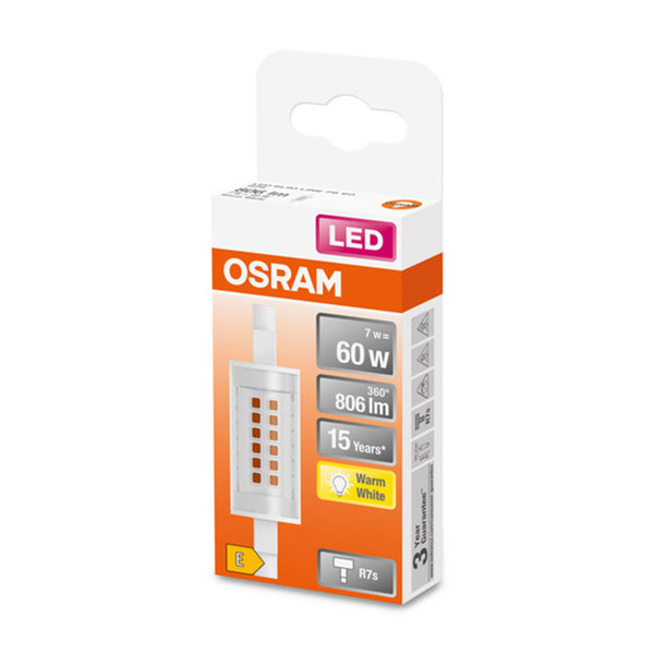 Osram Slim Line LED Stablampe R7s 78mm 6W 806lm 2700K Warmweiß 230V AC