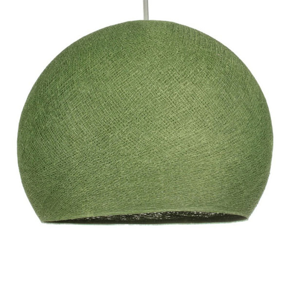 kuppelförmiger Lampenschirm Cupola S Ø 31 cm E27 aus Polyestergarn Olivgrün