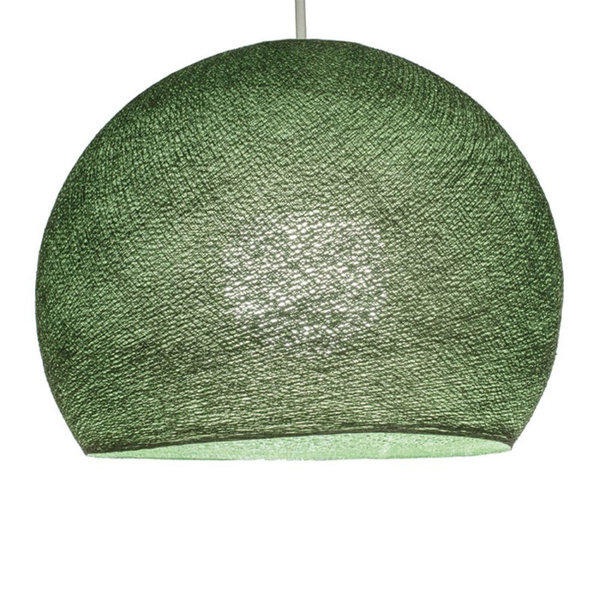 kuppelförmiger Lampenschirm Cupola S Ø 31 cm E27 aus Polyestergarn Olivgrün
