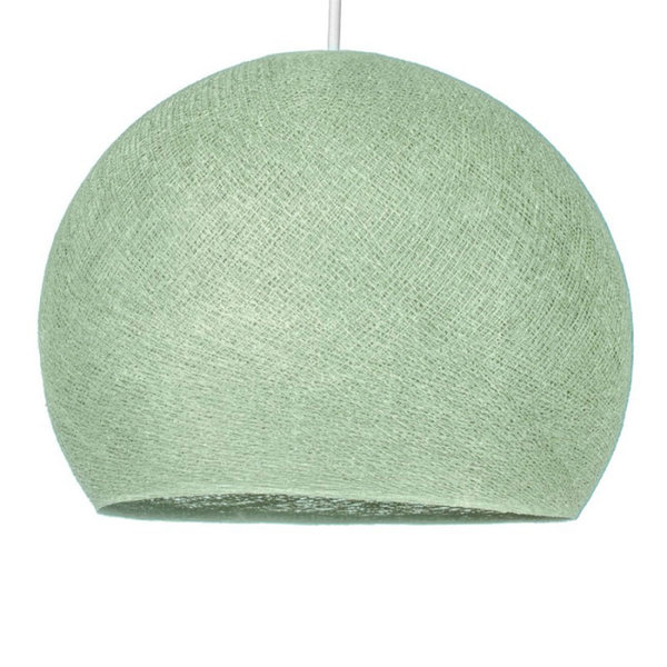 kuppelförmiger Lampenschirm Cupola S Ø 31 cm E27 aus Polyestergarn Salbeigrün