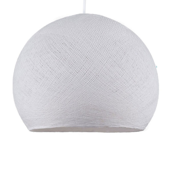 kuppelförmiger Lampenschirm Cupola M Ø 35 cm E27 aus Polyestergarn Weiß