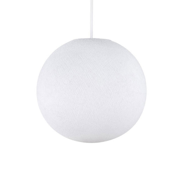 kugelförmiger Lampenschirm Sfera XS Ø 25 cm E27 aus Polyestergarn Weiß