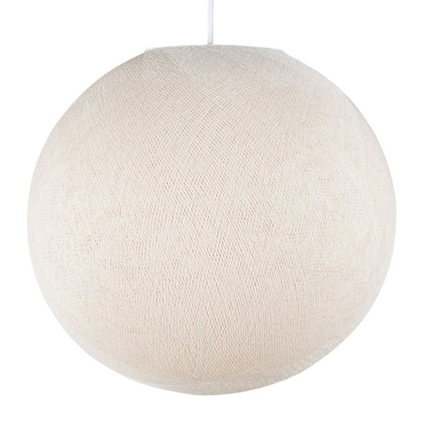 Lampenschirm Sfera XS Ø 25 cm E27 aus Polyestergarn cremig Weiß