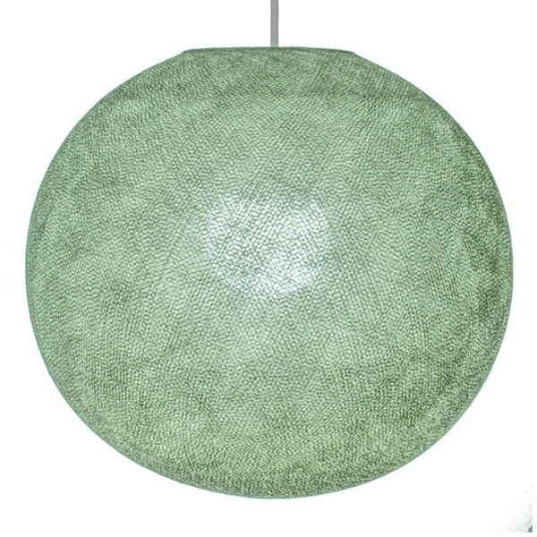kugelförmiger Lampenschirm Sfera XS Ø 25 cm E27 aus Polyestergarn Salbeigrün
