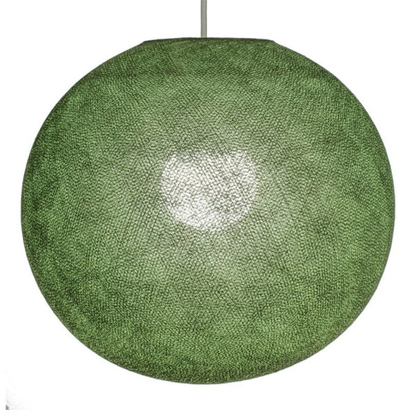 kugelförmiger Lampenschirm Sfera S Ø 31 cm E27 aus Polyestergarn Olivgrün