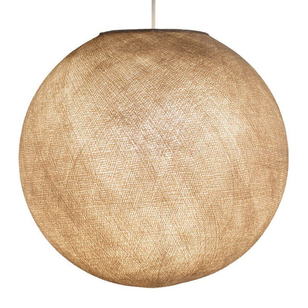 kugelförmiger Lampenschirm Sfera S Ø 31 cm E27 aus Polyestergarn Sandfarben