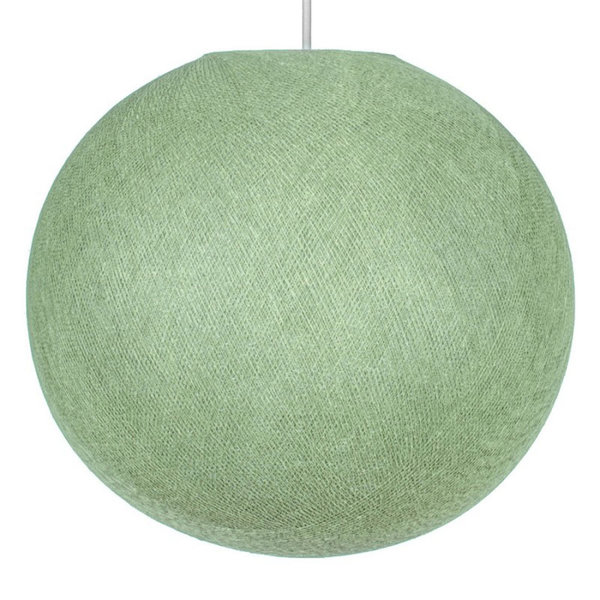 kugelförmiger Lampenschirm Sfera S Ø 31 cm E27 aus Polyestergarn Salbeigrün