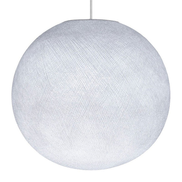 kugelförmiger Lampenschirm Sfera XL Ø 50 cm E27 aus Polyestergarn Weiß