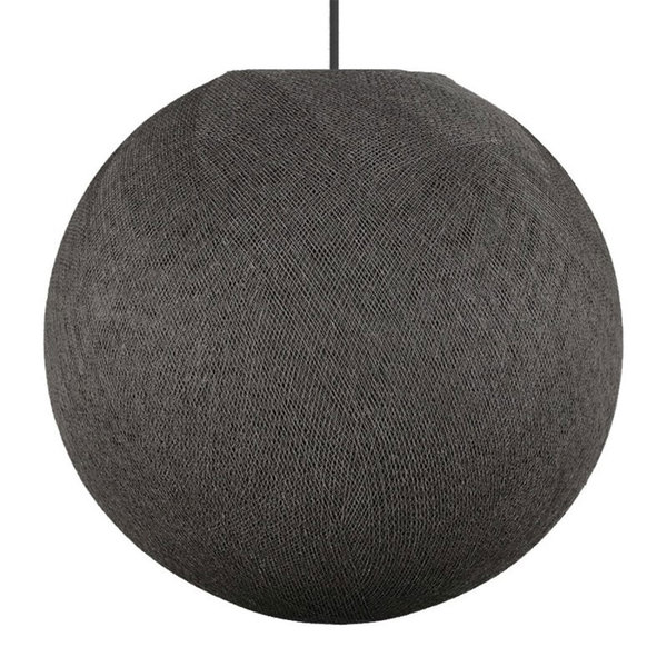 kugelförmiger Lampenschirm Sfera XL Ø 50 cm E27 aus Polyestergarn Schwarz