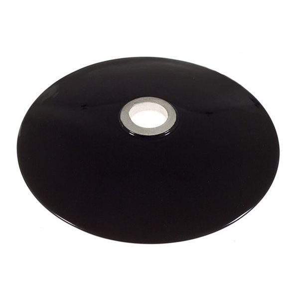 Tellerförmiger Lampenschirm aus Keramik E27 zum Aufhängen Schwarz/Kupfer
