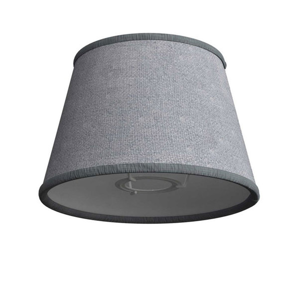 Lampenschirm Imperio aus Stoff für Fassung E27 für Tisch- oder Wandleuchten graue Jute