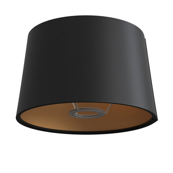 Lampenschirm Athena aus Stoff für Fassung E27 für Tischleuchten Schwarz