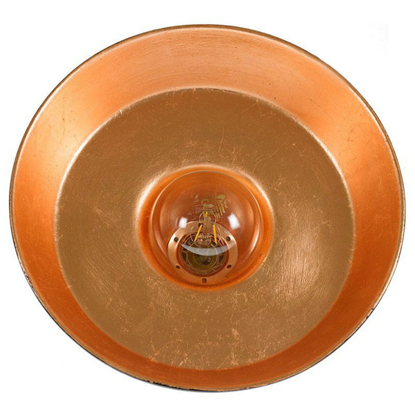 Industrie-Lampenschirm aus Keramik zum Aufhängen, Schwarz/Kupfer
