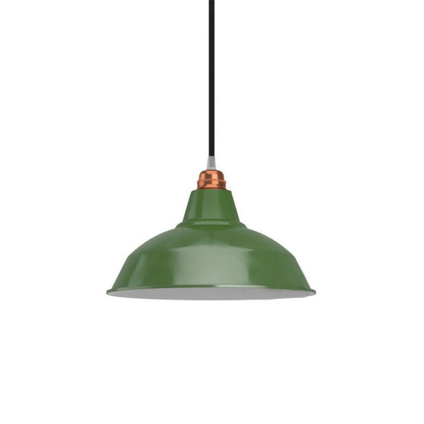 Lampenschirm Bistrot 30cm aus lackiertem Metall mit E27 Anschluss Grün