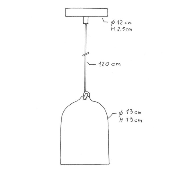 Pendelleuchte Textilkabel Glockenförmiger Lampenschirm XS Metall Zubehör Kupfer Grünspan/Weiß