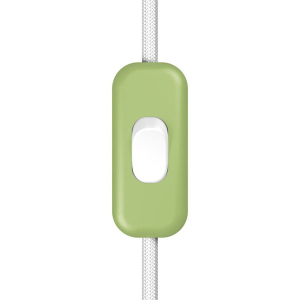 Einpoliger Schnurschalter Creative Switch, zartes Grün Taste Weiß