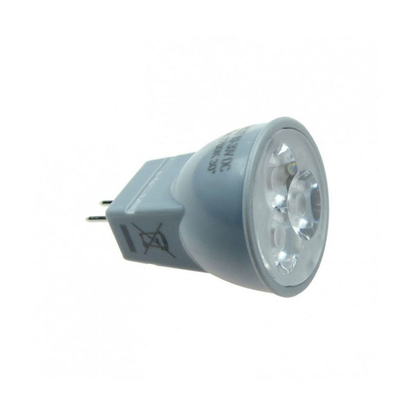 GU4 LED Stiftsockellampe MR8 Spot Ø 25mm 1W 100lm 2700K 10-30V DC Dimmbar