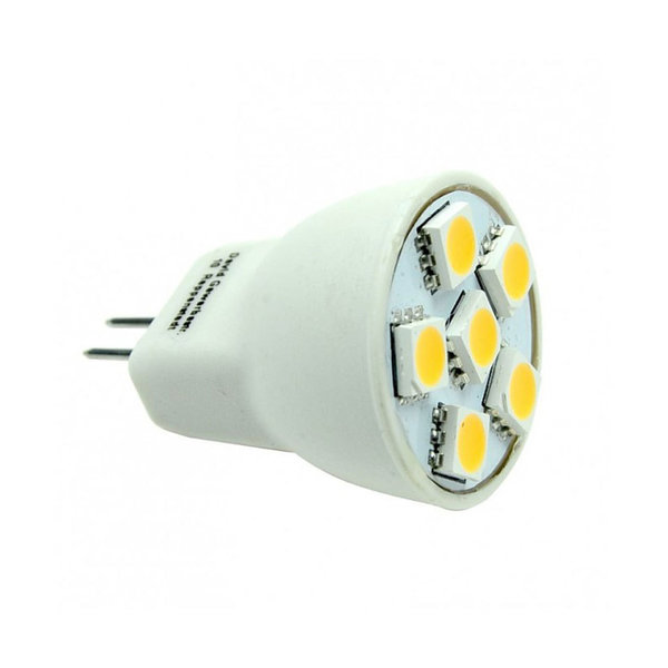 GU4 LED Stiftsockellampe MR8 Spot 125° Ø 25mm 1W 100lm 3000K 10-30V DC 10-18V AC Dimmbar