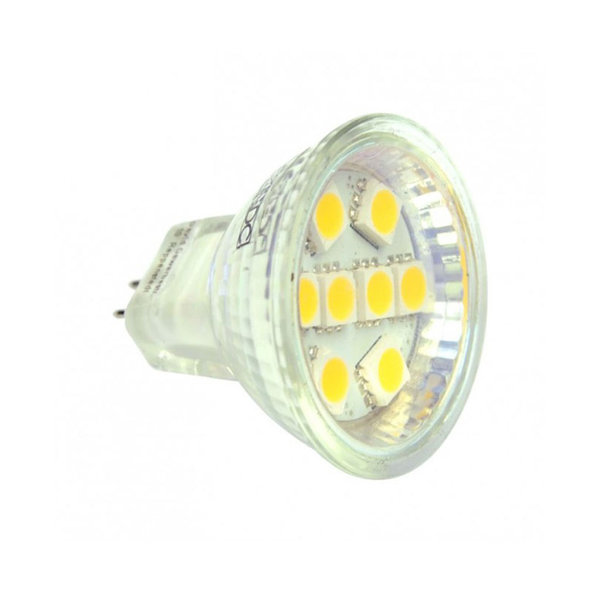 GU4 LED Stiftsockellampe MR11 Spot 125° Ø 35mm 1,3W 125lm 3000K 10-30V DC 10-18V AC Dimmbar