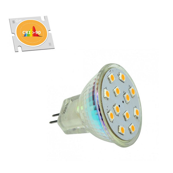 GU4 LED Stiftsockellampe MR11 Spot 125° Ø 35mm 2W 190lm 3000K 10-30V DC 10-18V AC Dimmbar